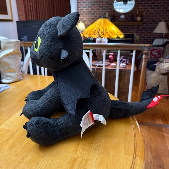 BAB Build A Bear Toothless Dragon Plush 14"  How To Train Your Dragon W/ Wings - Picture 3 of 10